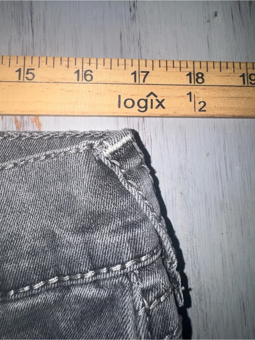 True Religion Ricky Jeans Mens 34 Gray Relaxed Straight Stretch Denim Y2K